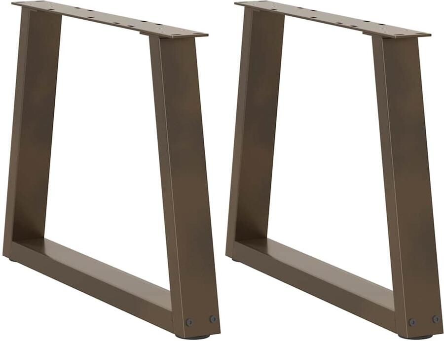 VidaXL Eettafelpoten 2 st V-vormig Staal Eettafelpoten V-vormige Poten Metalen Tafelpoten Eettafel Onderstel Tafelpoten Set