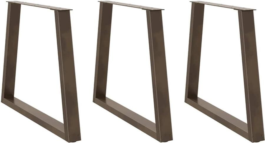 VidaXL Eettafelpoten 3 stuks Staal Verstelbaar Eettafelpoten Tafelpoten Eettafel Onderstel Metalen Tafelpoten Industrieel Design
