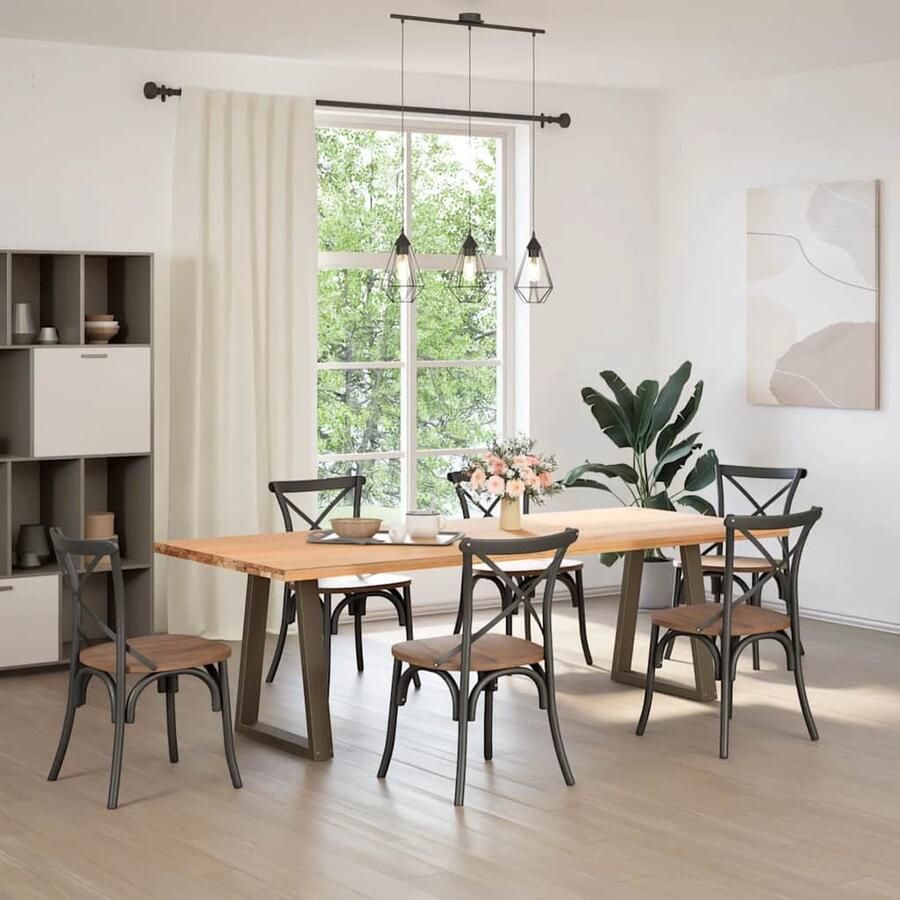 VidaXL Eettafelpoten Staal Verstelbaar 2 stuks Eettafelpoten Tafelpoten Metalen Tafelpoten V-vormige Tafelpoten Eettafel Onderstel - Foto 2