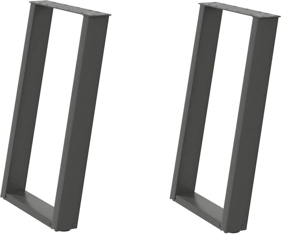 VidaXL Eettafelpoten U-vormig Staal Antraciet Eettafelpoten Tafelpoten Eetkamerstoel Modern Meubilair Industriële Stijl
