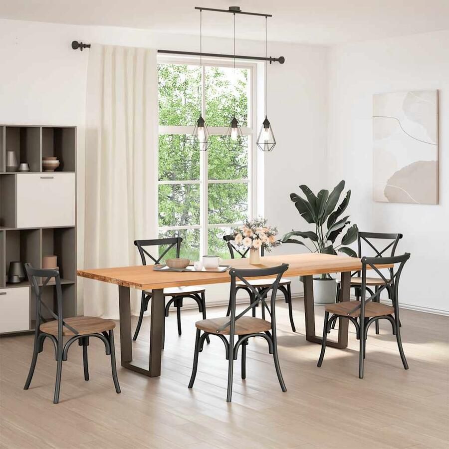 VidaXL Eettafelpoten V-vormig Staal 70x73 cm Eettafelpoten Tafelpoten V-vormige Tafelpoten Metalen Tafelpoten Eettafels Accessoires - Foto 2