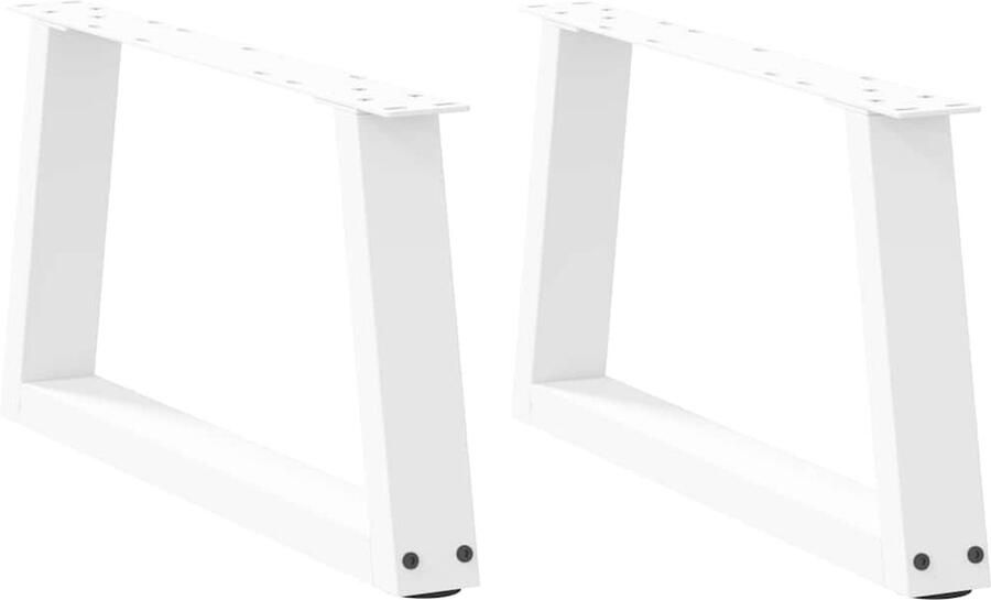 VidaXL Eettafelpoten V-vormig Staal Wit 60cm Eettafelpoten V-vormige Tafelpoten Metalen Tafelpoten Witte Tafelpoten Eettafels Accessoires