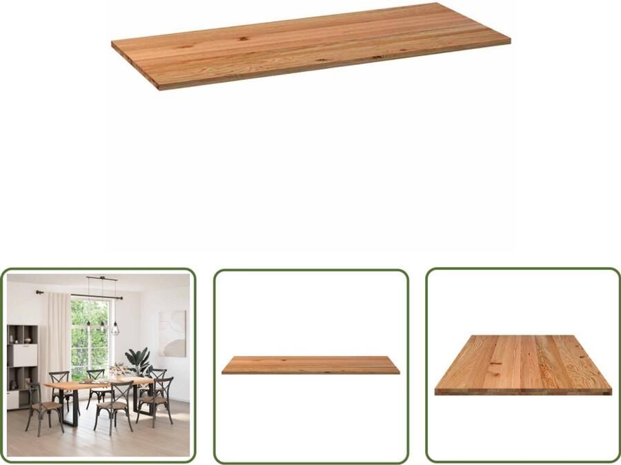 VidaXL Tafelblad rechthoekig 240x90x4 cm massief eikenhout lichtbruin Tafelblad Eikenhout Massief Eiken Eetkamertafel Salontafel