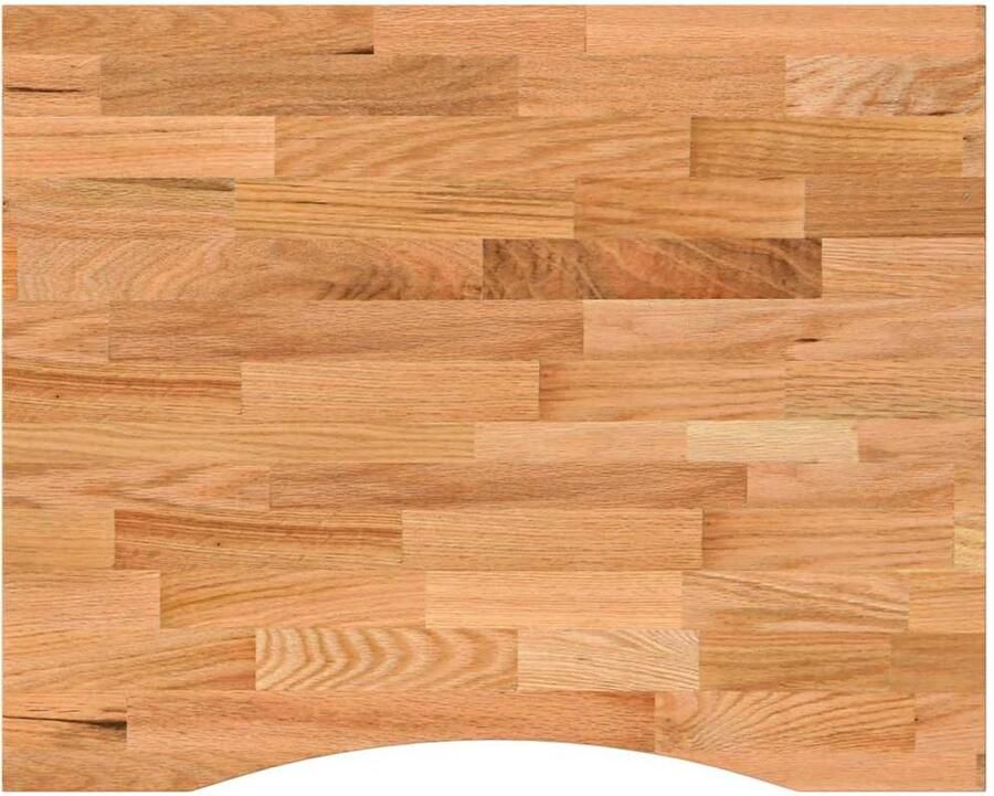 VidaXL Eikenhouten Bureaublad 100x80 cm Lichtbruin Eikenhouten Bureau Bureaublad Houten Bureau Kantoor Accessoires Thuiswerk Setup