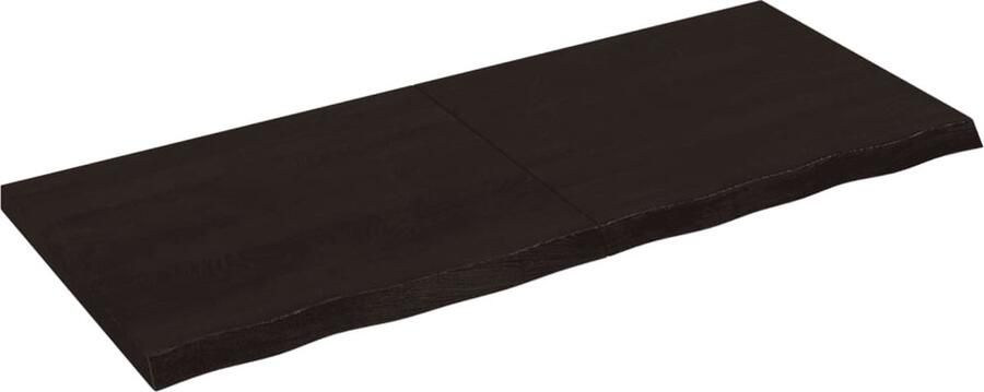VidaXL Eikenhouten Tafelblad 120x50cm Donkerbruin Tafelblad Eikenhouten Tafelblad Massief Eiken Salontafel Eetkamertafel Keukenblad