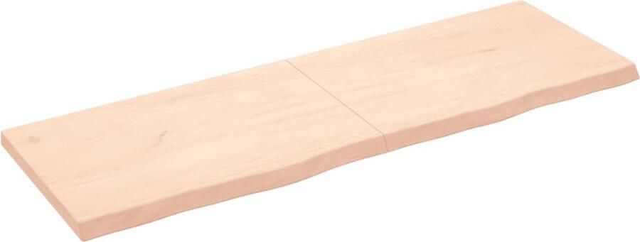 VidaXL Tafelblad 180x60 cm Massief Eikenhout Tafelblad Eikenhouten Tafelblad Massief Eikenhout Tafeltje Eetkamertafel Salontafel Vintage Tafel Industriele Tafel Landelijke Tafel - Foto 2