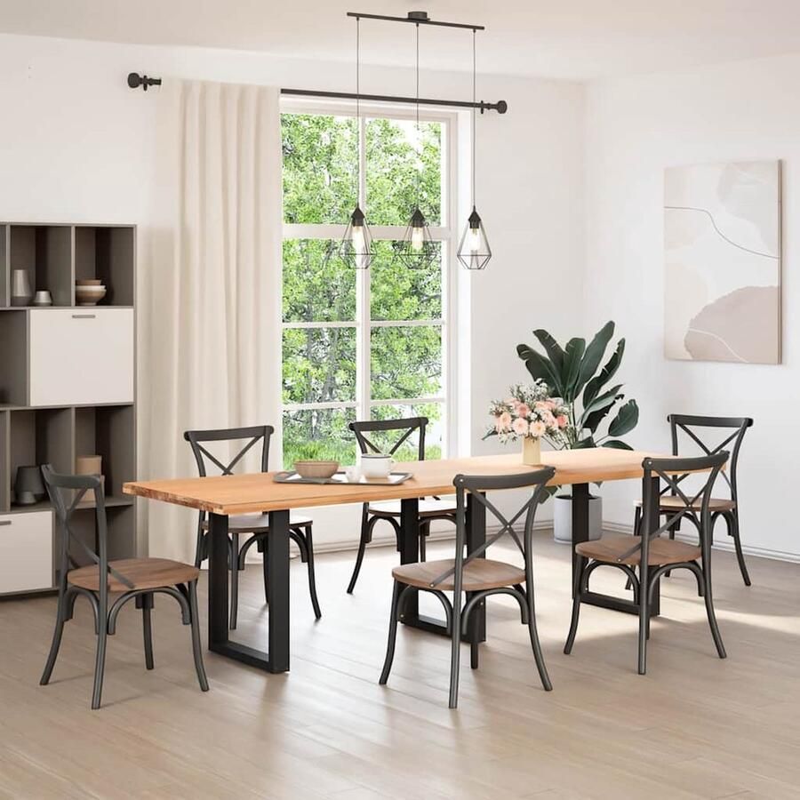 VidaXL Eikenhouten Tafelblad 280x90x4 cm Lichtbruin Eikenhouten Tafelblad Rechte Tafel Eetkamertafel Salontafel Massief Eiken - Foto 2