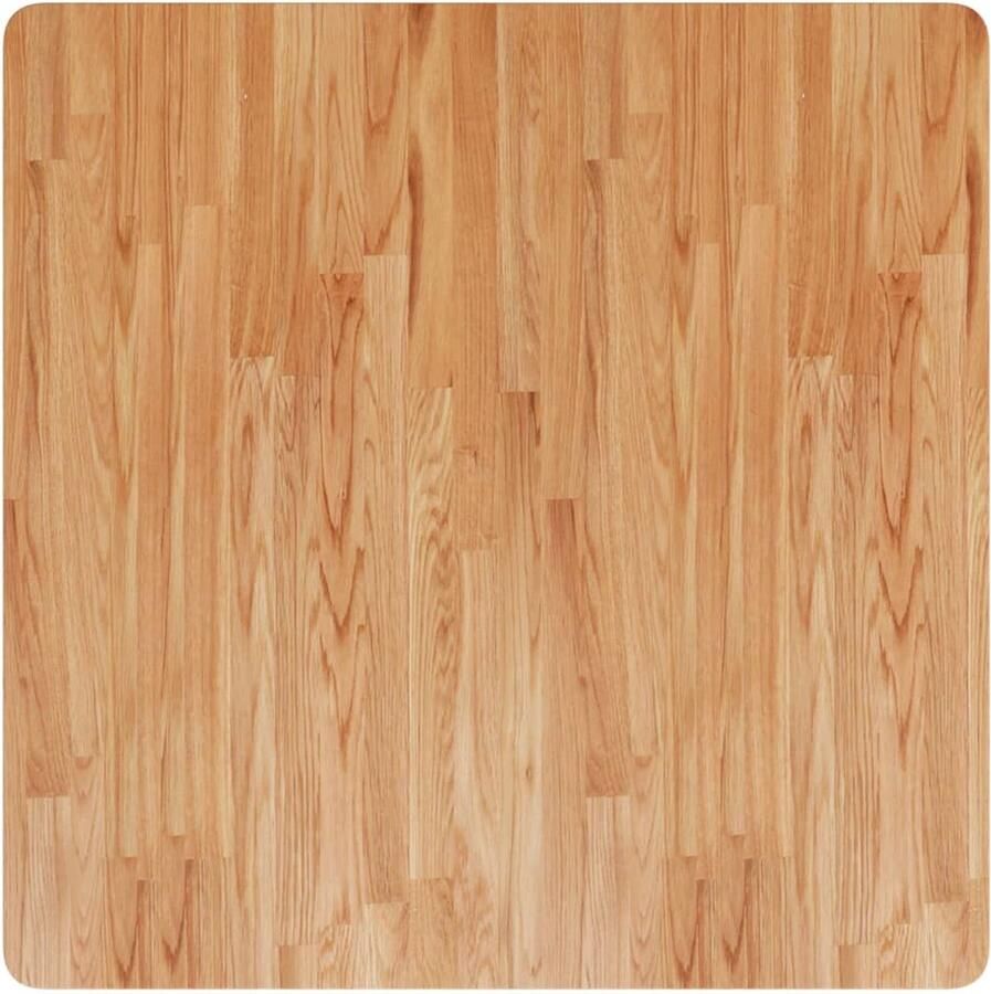 The Living Store Tafelblad vierkant 80x80x2 5cm massief eiken lichtbruin Tafelblad Eiken Eikenhouten Tafelblad Bruin Vintage Tafelblad Landelijke Tafelblad