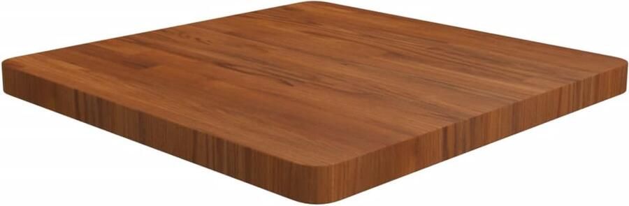 The Living Store Tafelblad vierkant 60x60x4cm behandeld eiken donkerbruin Massief Eikenhouten Tafelblad Eikenhouten Tafelblad Ronde Tafelblad Rechthoekig Tafelblad - Foto 4