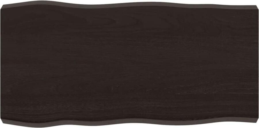VidaXL Tafelblad Eikenhout 80x40 cm Donkerbruin Eikenhouten Tafelblad Vervangen Salontafel Eetkamertafel Oak Wood Furniture Bruin Tafelblad Vintage Tafelblad Handmade Tafelblad - Foto 2