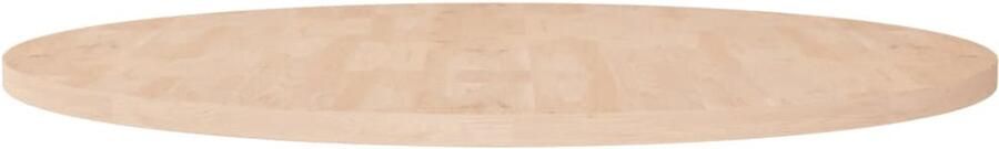 The Living Store Tafelblad rond Ø90x2 5 cm onbehandeld massief eikenhout Tafelblad Eikenhouten Tafelblad Massief Eikenhout Ronde Tafelblad Vintage Tafelblad