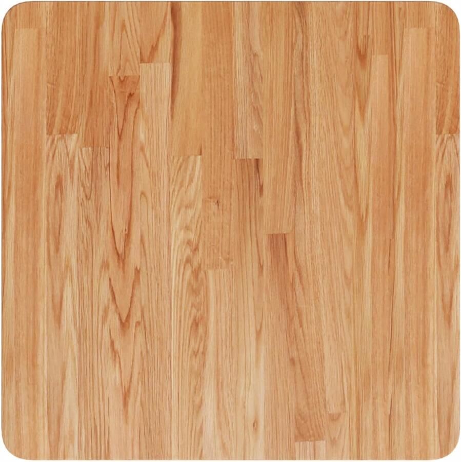 The Living Store Eikenhouten Tafelblad Vierkant 50x50x1.5cm Rustiek Ontwerp Tafelblad Eikenhouten Tafelblad Rustiek Tafelblad Vintage Tafelblad Massief Hout - Foto 2