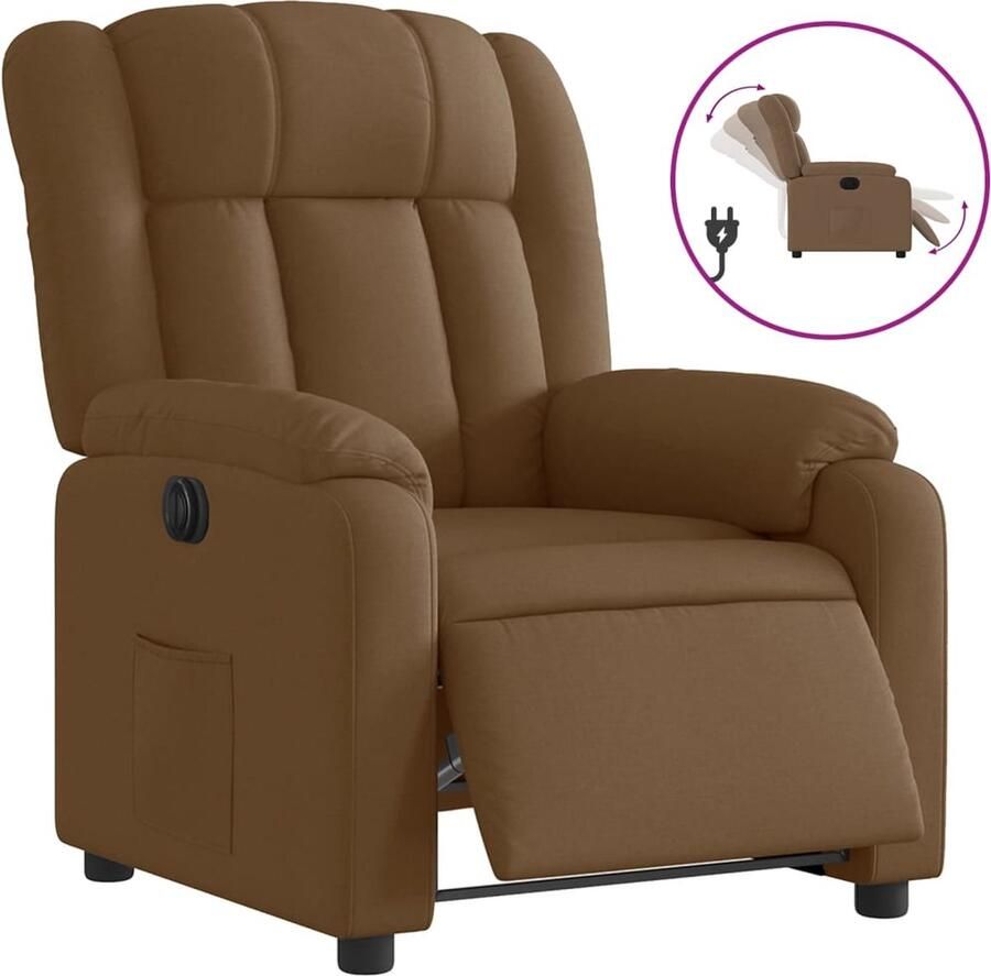 VidaXL Elektrische Fauteuil Bruin Verstelbaar