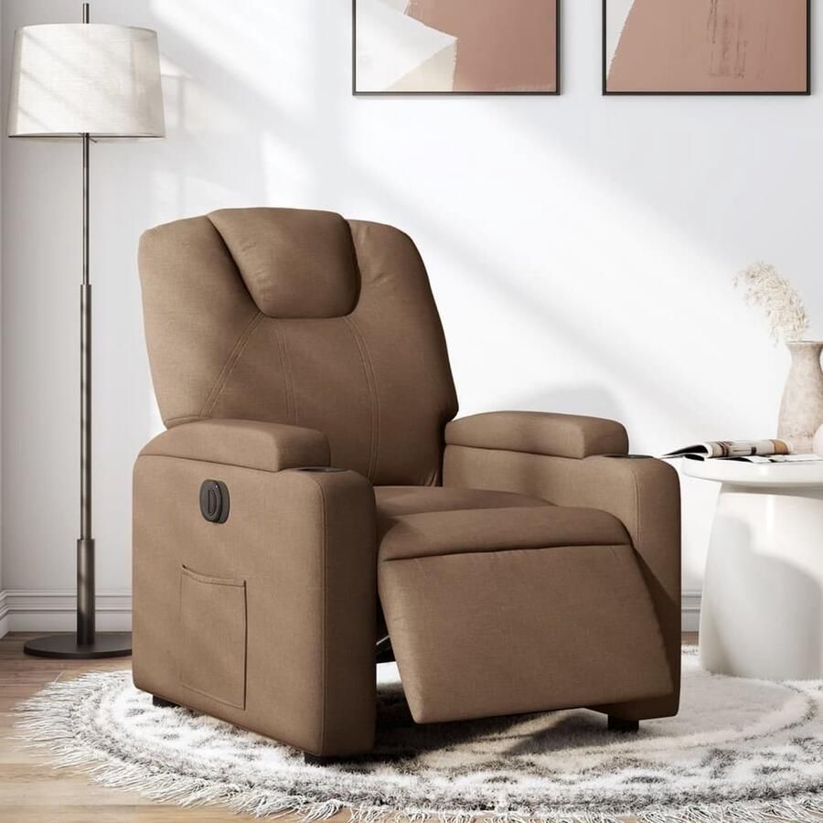 VidaXL Elektrische Verstelbare Fauteuil Bruin