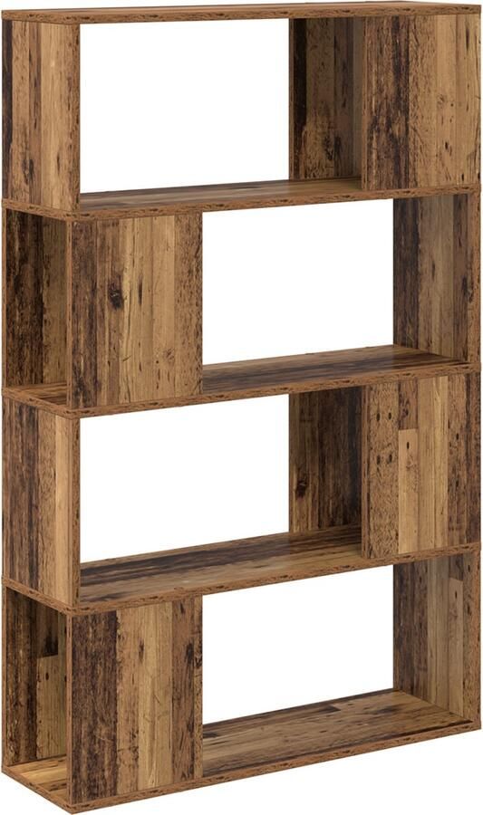 VidaXL Boekenkast Oud hout Bewerkt hout 80 x 24 x 124 cm Planken