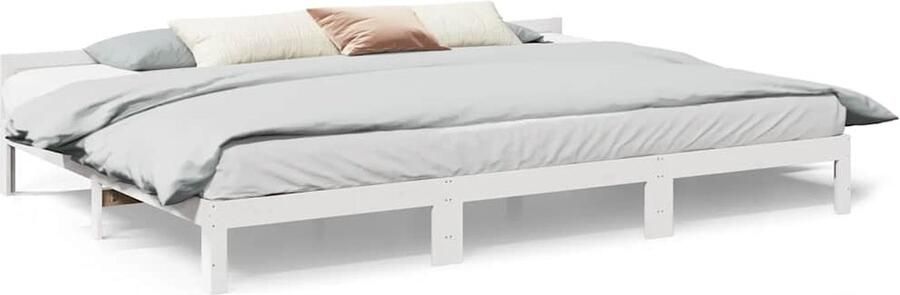 VidaXL Bedframe Family zonder matras 240x200 cm massief grenenhout wit