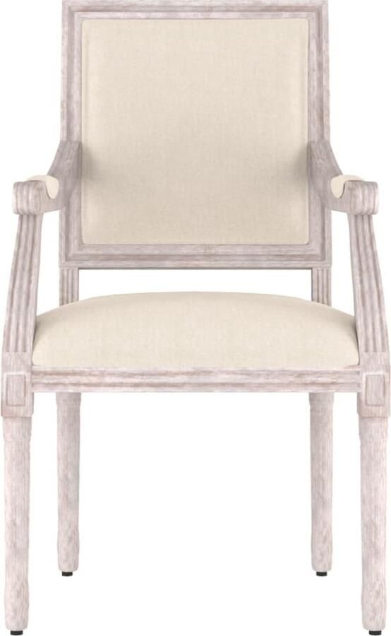 VidaXL Fauteuil 54x59x99 cm linnen beige - Foto 3