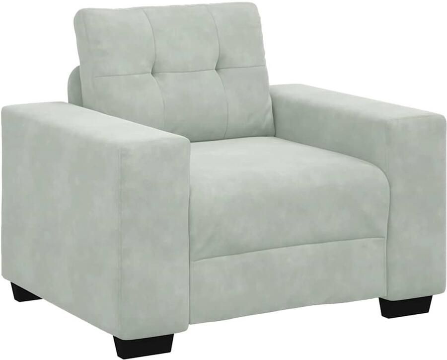 VidaXL Fauteuil 60 cm fluweel lichtgrijs