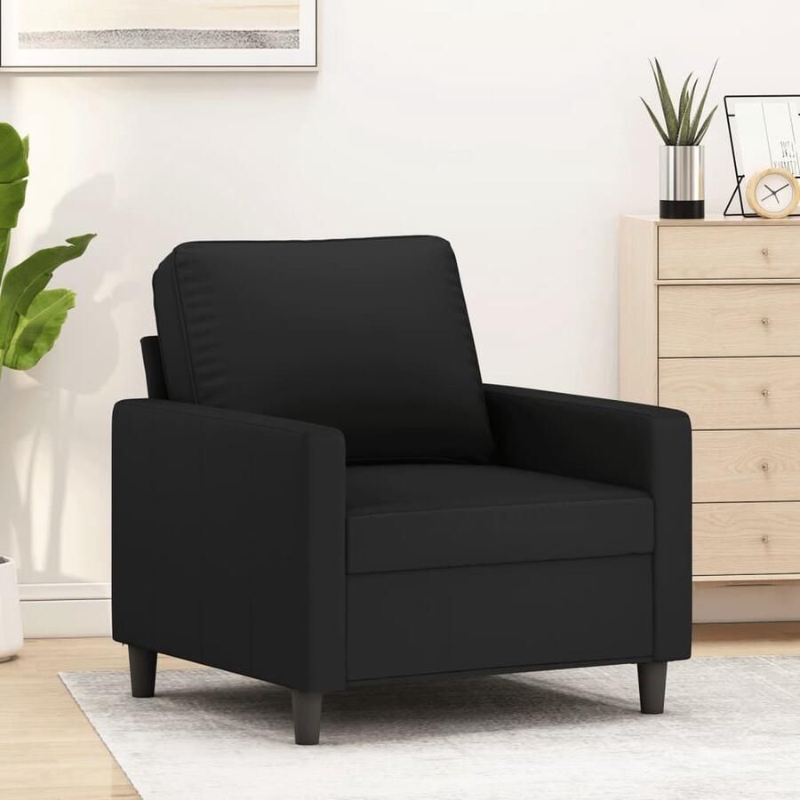 VidaXL Fauteuil 60 cm fluweel zwart