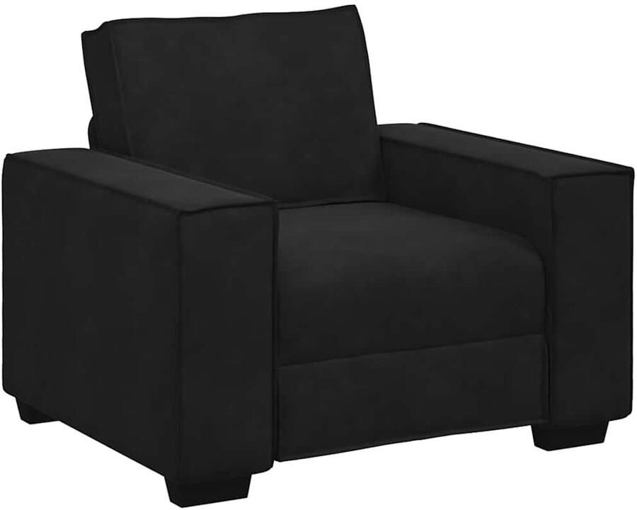 VidaXL Fauteuil 60 cm fluweel zwart