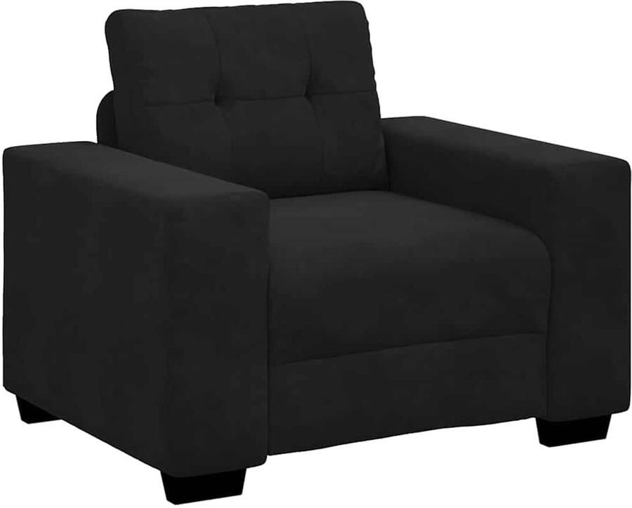 VidaXL Fauteuil 60 cm fluweel zwart