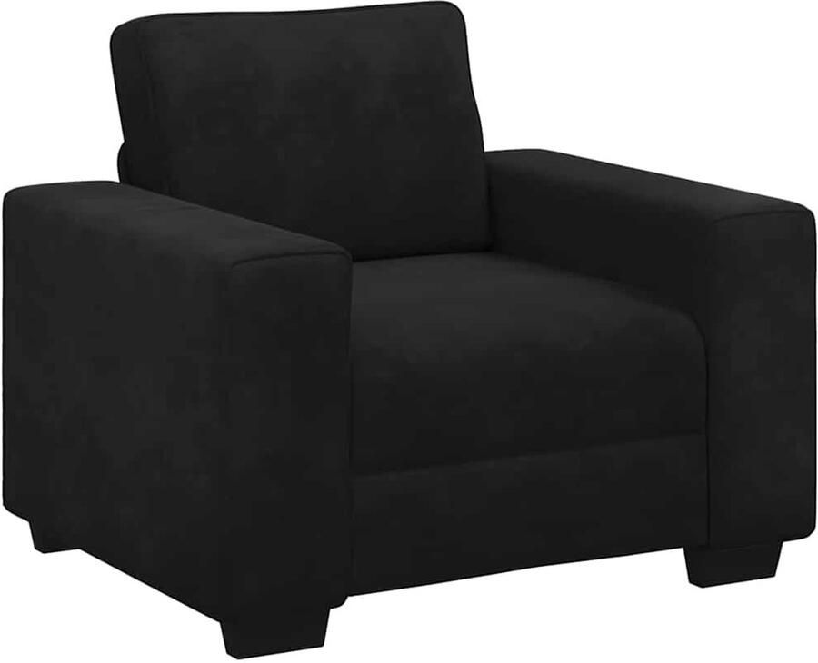 VidaXL Fauteuil 60 cm fluweel zwart