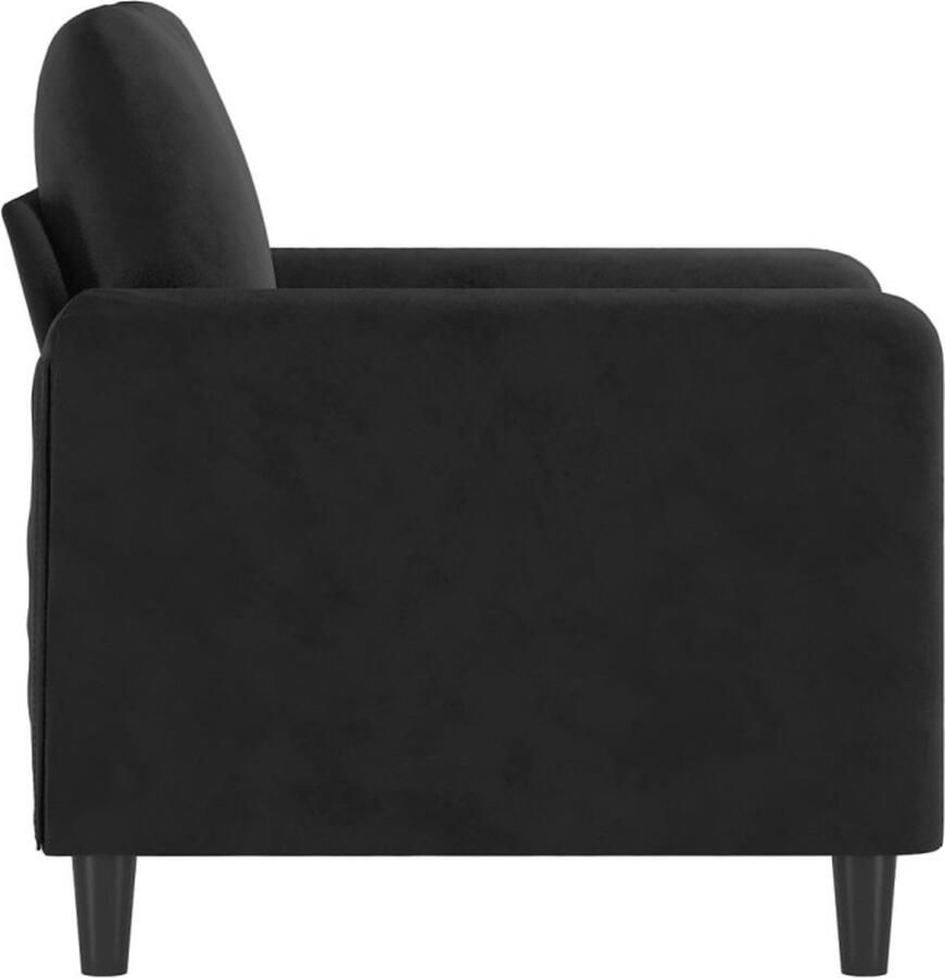VidaXL Fauteuil 60 cm fluweel zwart - Foto 2