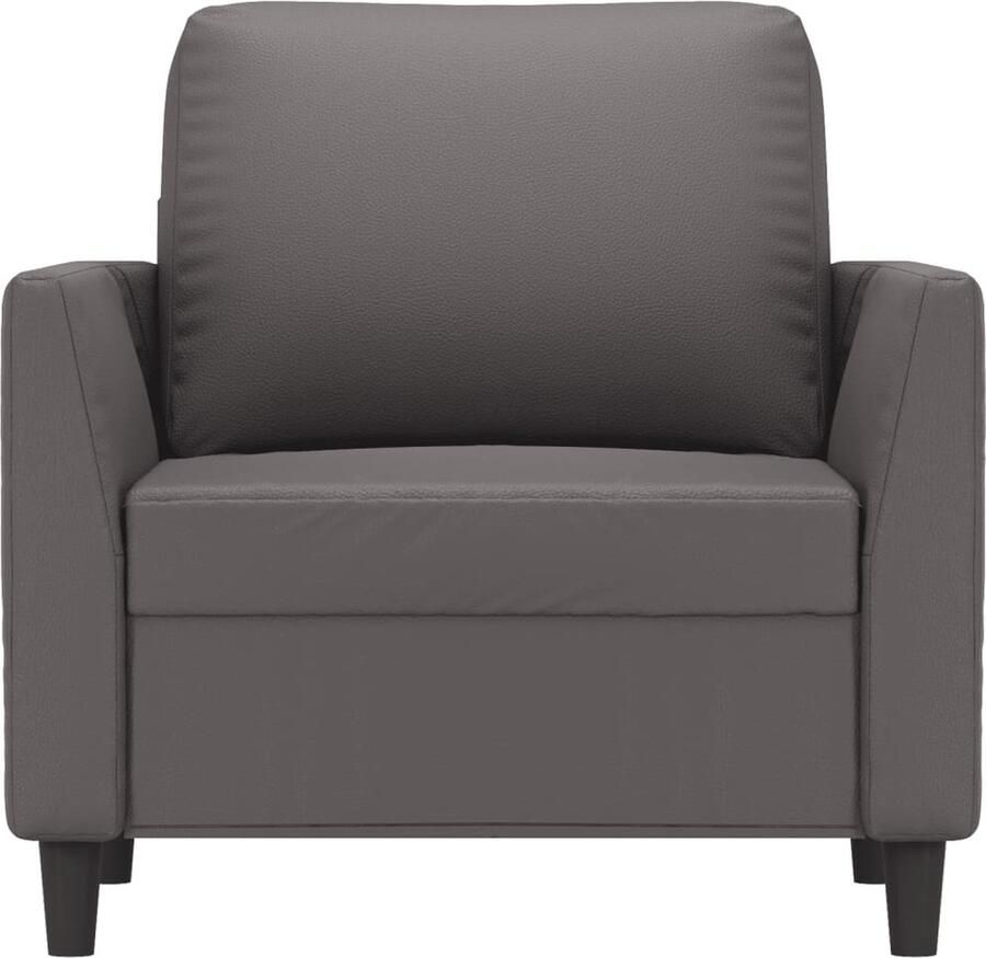 VidaXL Fauteuil 60 cm kunstleer grijs - Foto 3