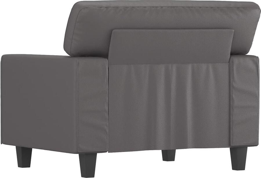 VidaXL Fauteuil 60 cm kunstleer grijs - Foto 5
