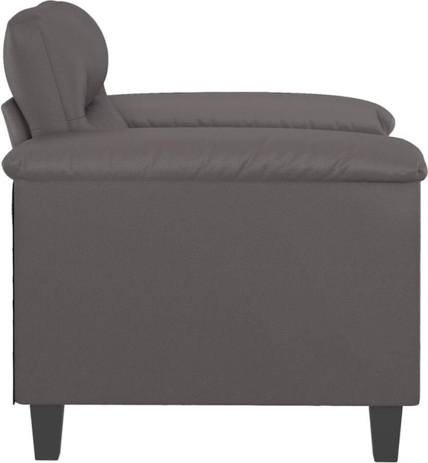 VidaXL Fauteuil 60 cm Grijs Kunstleer Fauteuil Designstoel Lounge Stoel Kunstleder Grijze Fauteuil - Foto 7