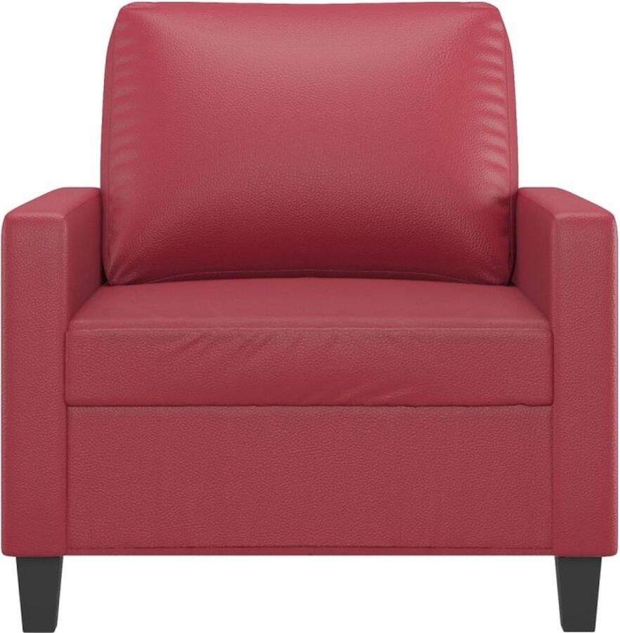VidaXL Fauteuil 60 cm kunstleer wijnrood - Foto 3