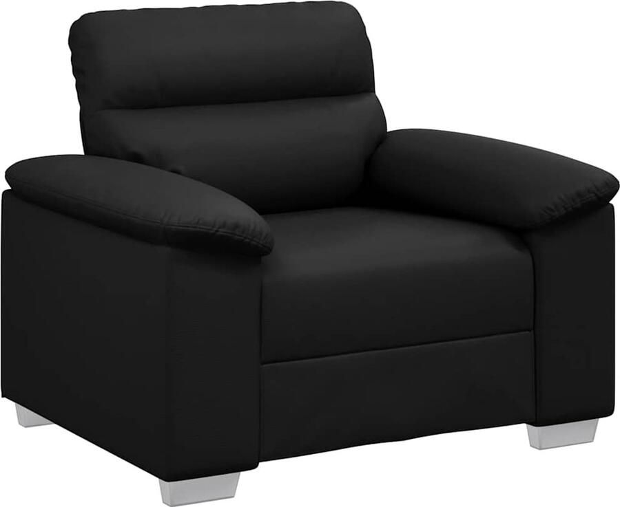 VidaXL Fauteuil 60 cm kunstleer zwart