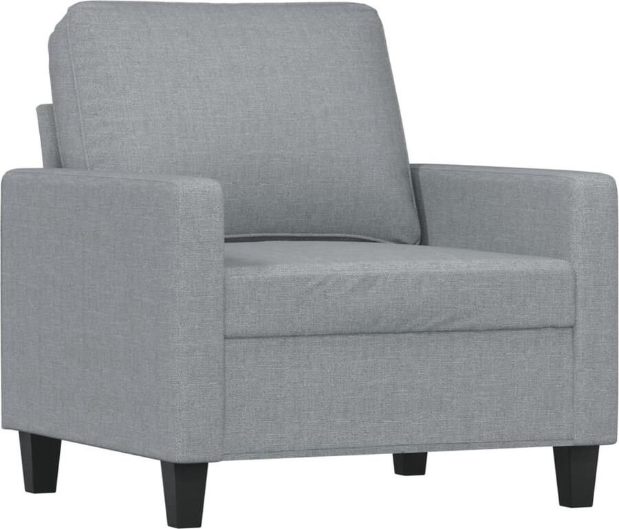 VidaXL Fauteuil 60 cm Lichtgrijs Stof Comfortabel Comfortabele Fauteuil Fauteuils Grijs Lounge Stoel Relaxfauteuil Leesfauteuil