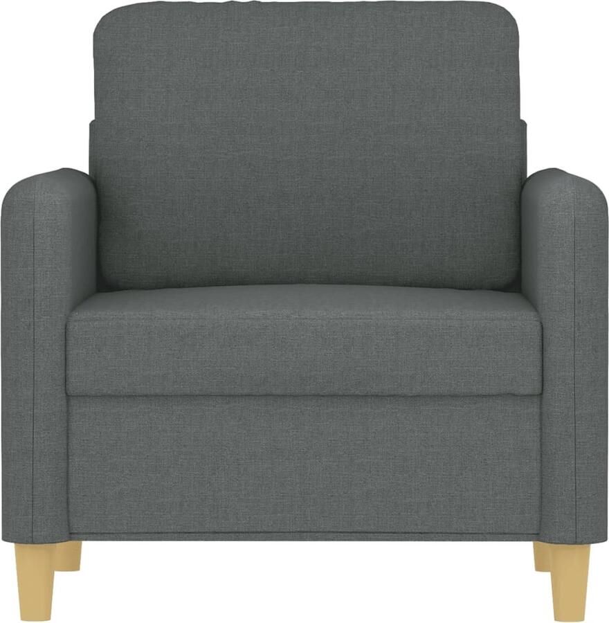 VidaXL Fauteuil 60 cm stof donkergrijs - Foto 3