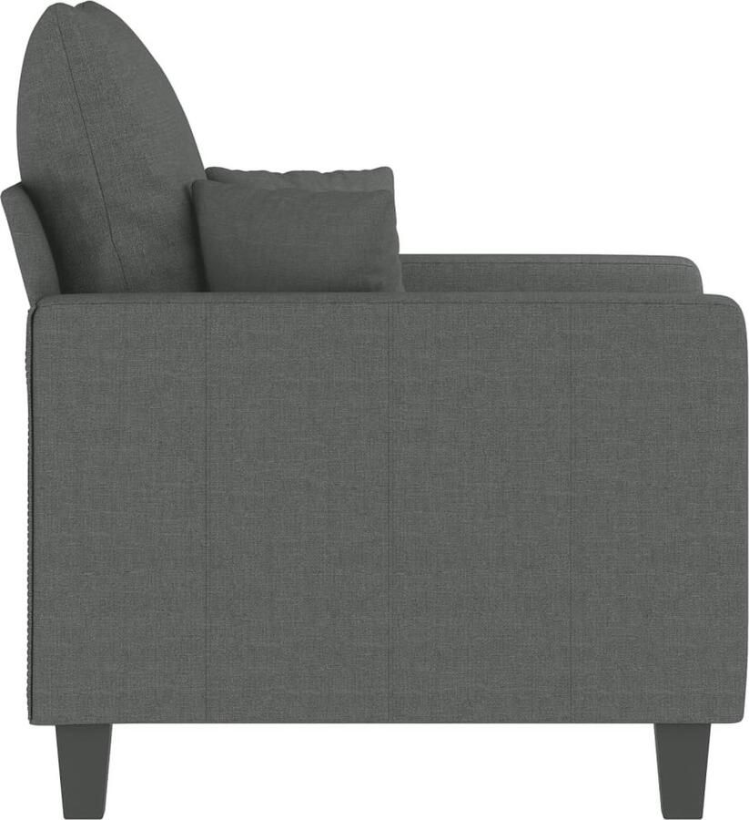 VidaXL Fauteuil 60 cm stof donkergrijs - Foto 3