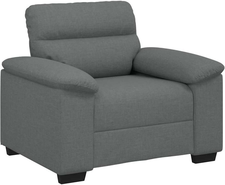 VidaXL Fauteuil 60 cm stof donkergrijs