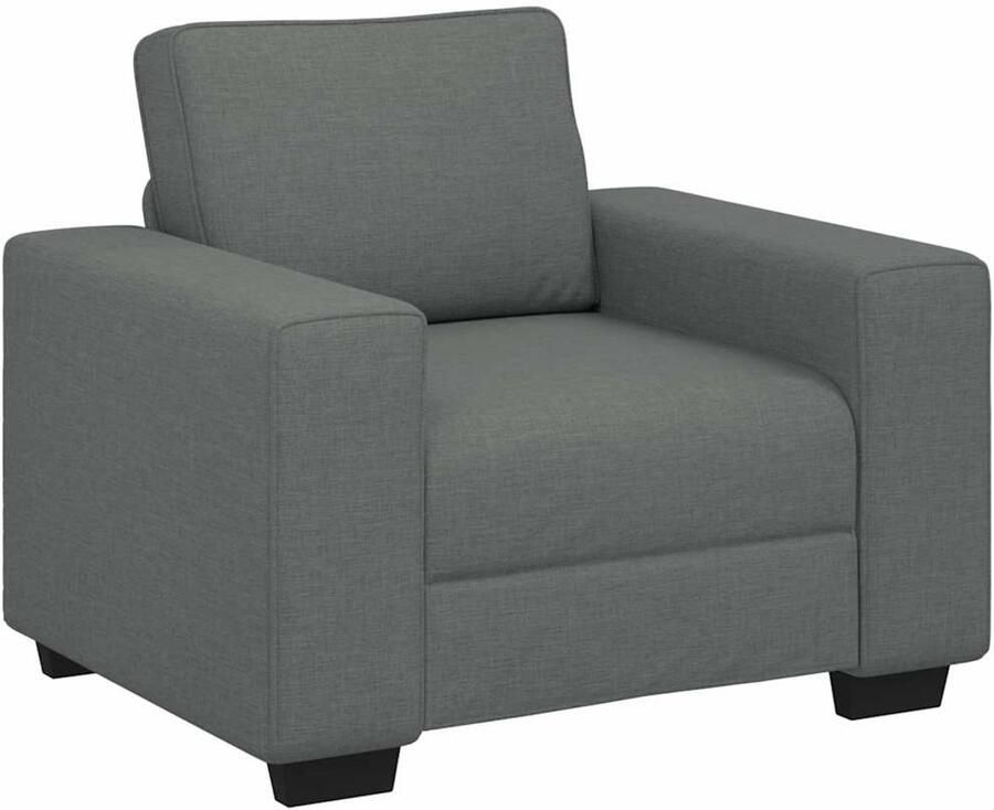 VidaXL Fauteuil 60 cm stof donkergrijs