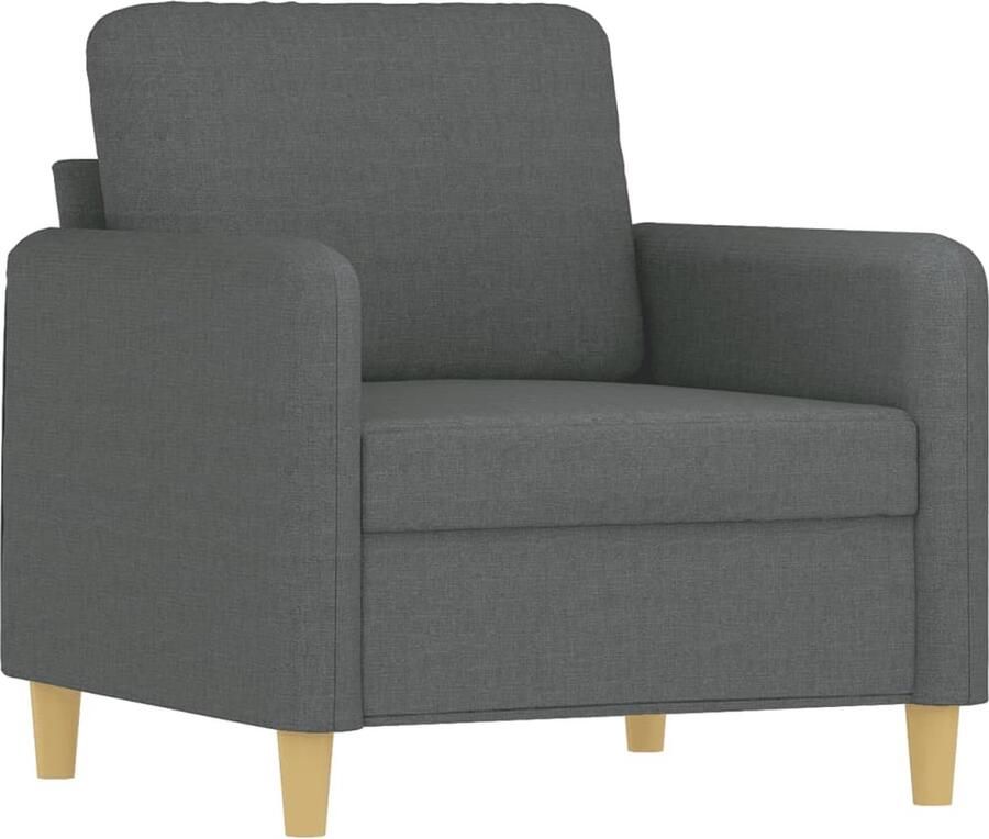 VidaXL Fauteuil 60 cm Stof Donkergrijs Moderne Fauteuil Grijze Fauteuil Fauteuils Stoffen Lounge Stoel Relaxfauteuil