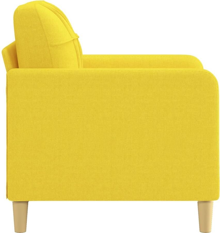 VidaXL Fauteuil 60 cm stof lichtgeel - Foto 2