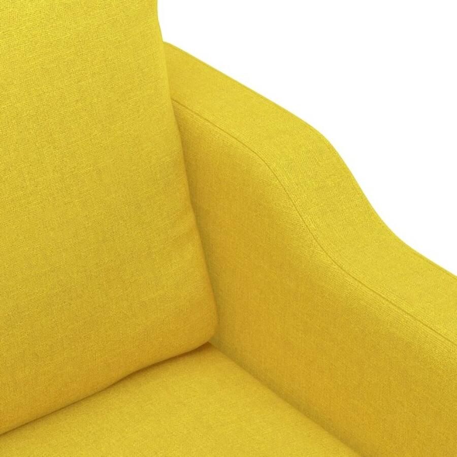 VidaXL Fauteuil 60 cm stof lichtgeel - Foto 2
