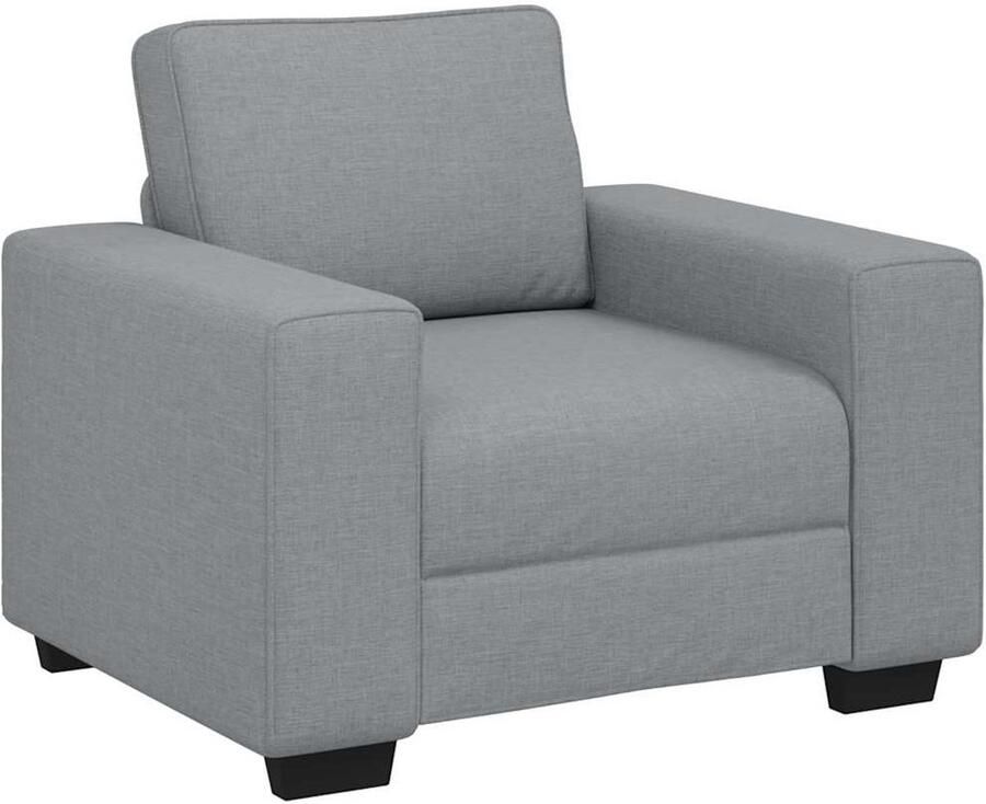 VidaXL Fauteuil 60 cm stof lichtgrijs