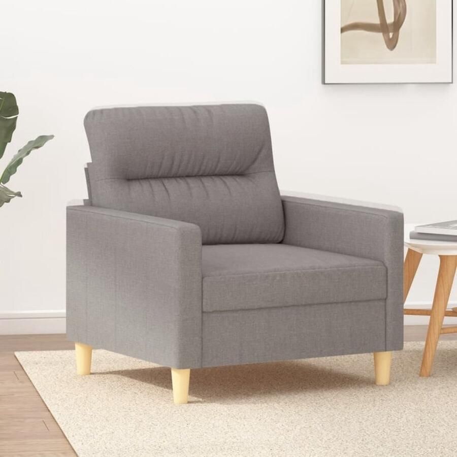 VidaXL Fauteuil 60 cm stof taupe