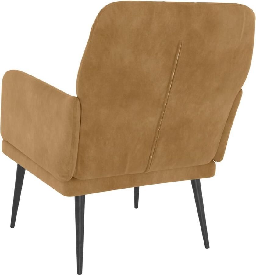 VidaXL Fauteuil 62x79x79 cm fluweel bruin - Foto 3