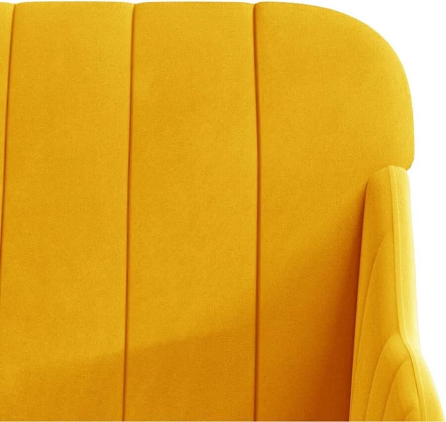 VidaXL Gele Fluwelen Fauteuil Stijlvol & Comfortabel - Foto 4