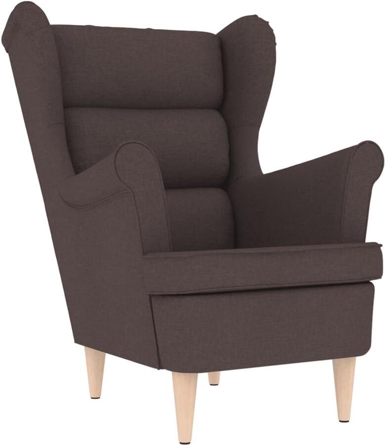 VidaXL Fauteuil Stof Donkerbruin 74x84x100 cm
