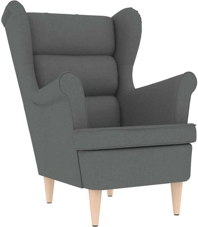 VidaXL Fauteuil 74x84x100 cm stof donkergrijs