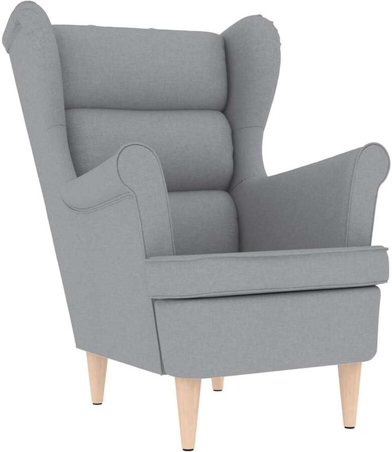 VidaXL Fauteuil 74x84x100 cm stof lichtgrijs