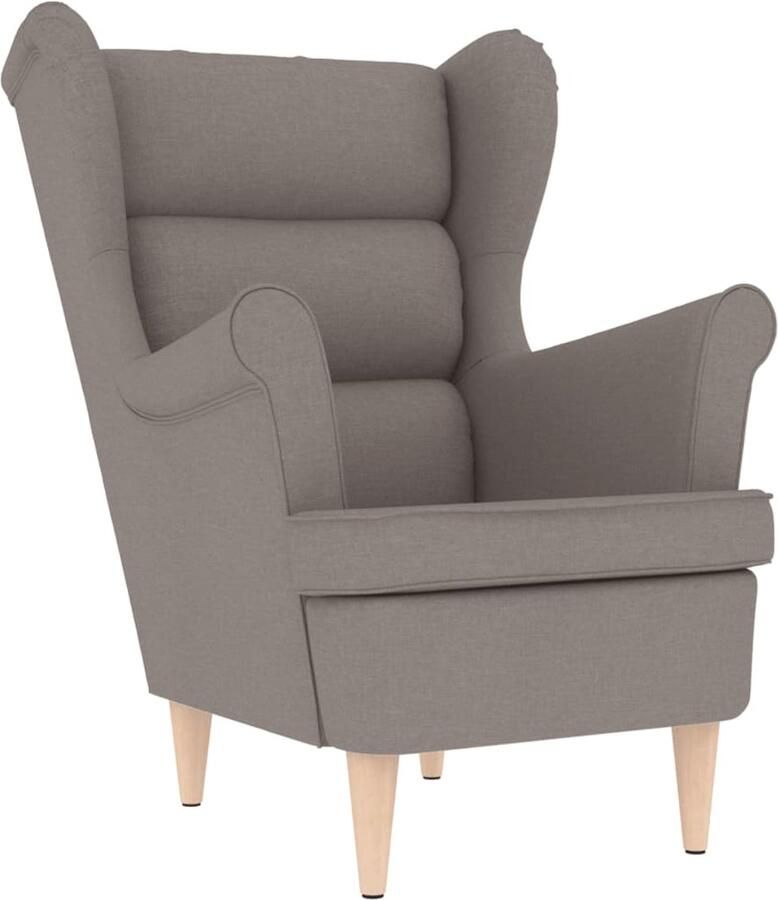 VidaXL Fauteuil 74x84x100 cm stof taupe