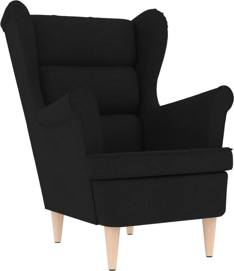 VidaXL Fauteuil 74x84x100 cm stof zwart