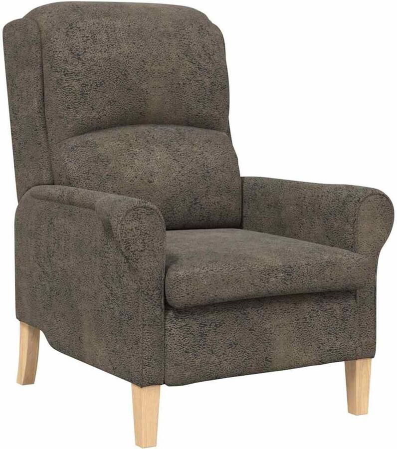 VidaXL Fauteuil Donkergrijs 76 x 94 x 102 cm Kunstleer